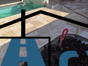 Piscine en travertin