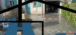 Pavage en Grès joints fini